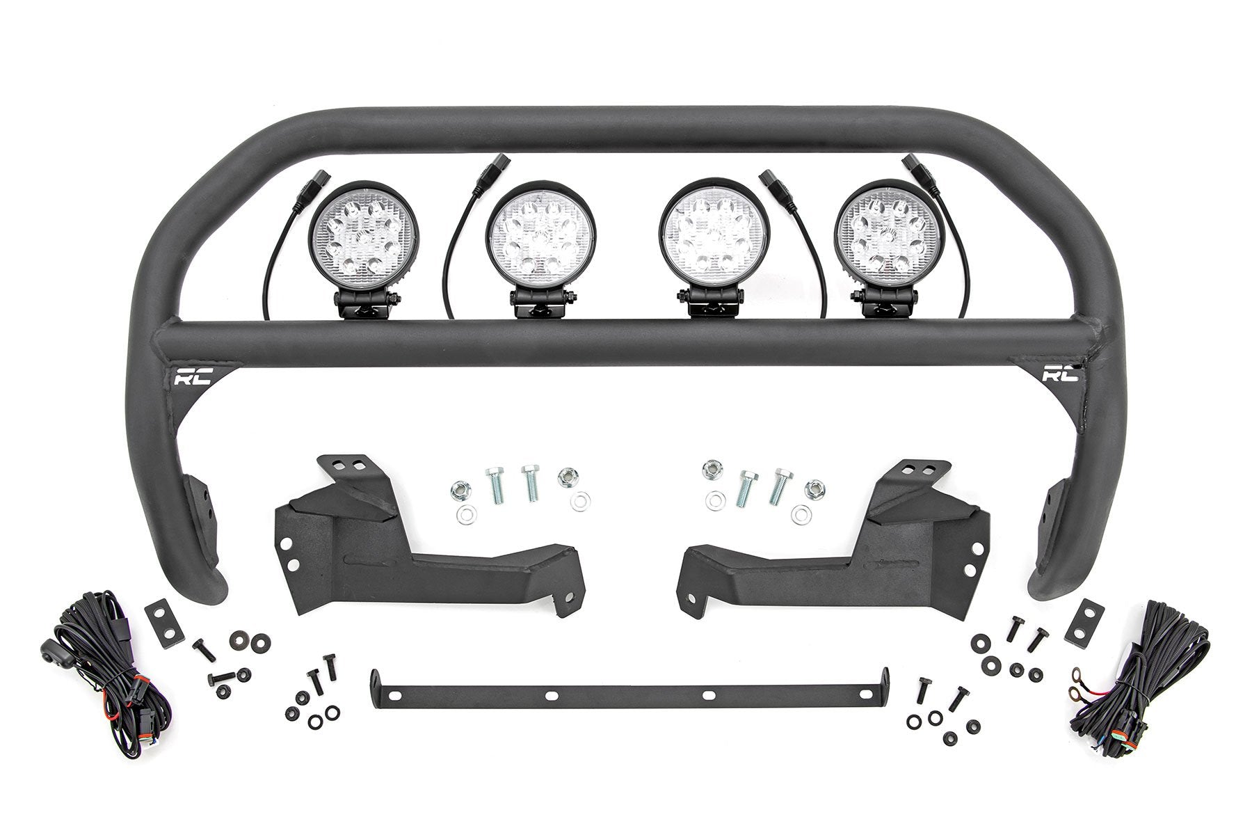 Rough Country Nudge Bar w/4 Round LEDs 2021 Ford Bronco Sport 51044