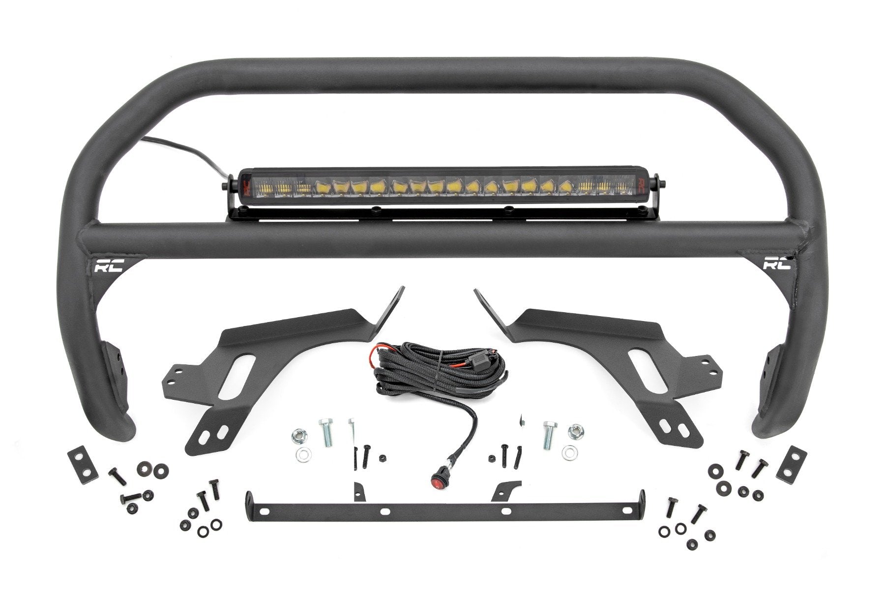 Rough Country Nudge Bar w/ Tow Hooks Spectrum LED for Ford Bronco Sport (21-24) 51157