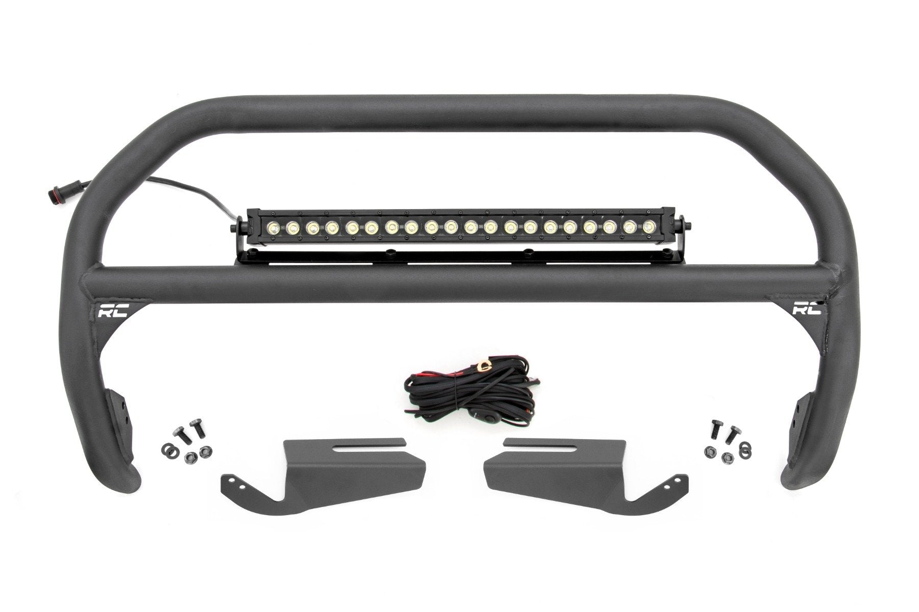 Rough Country Nudge Bar 20" BLK DRL LED OE Modular Steel Ford Bronco 21-22 51102
