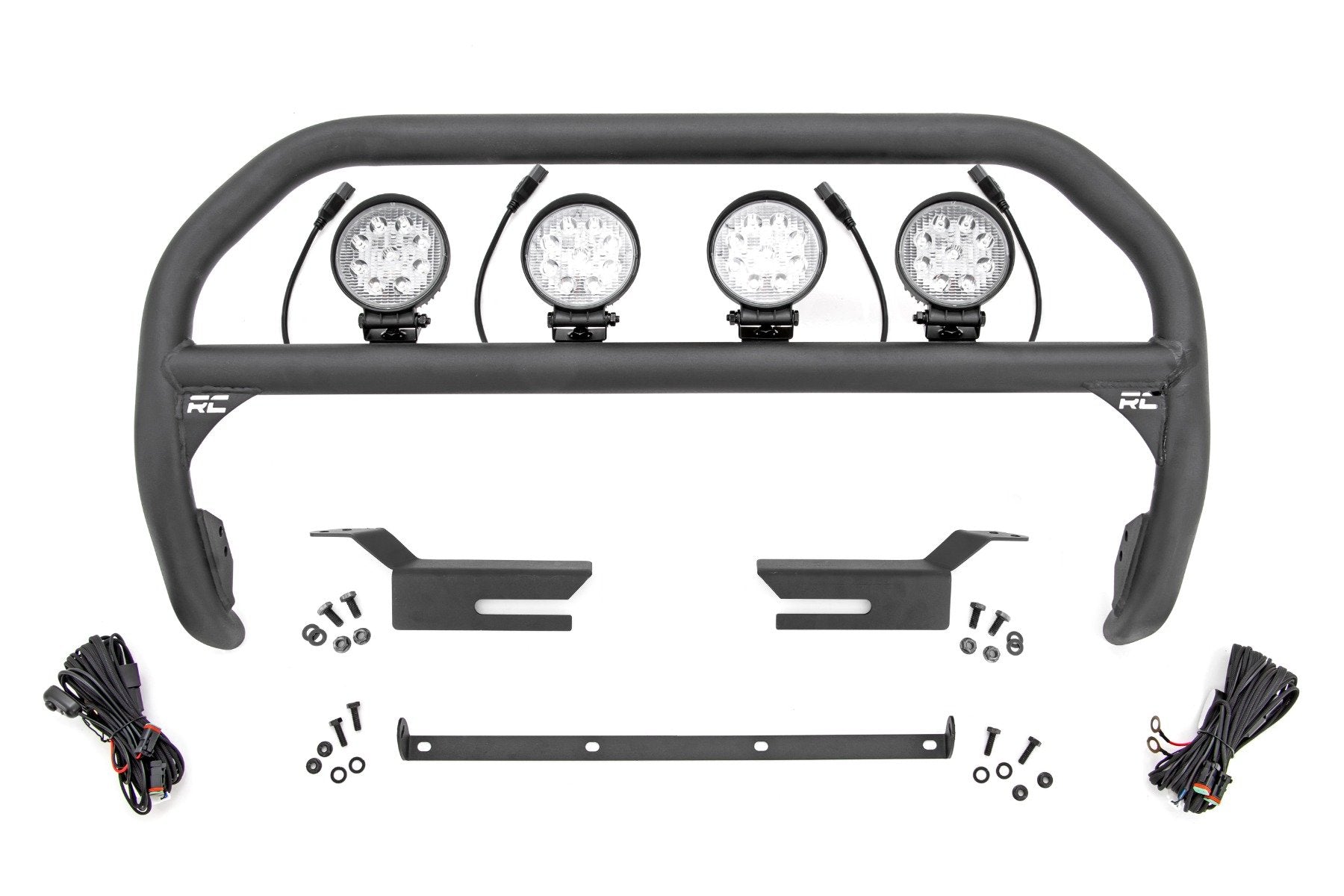 Rough Country Nudge Bar 4 Inch Round LED x4 Ford Bronco 4WD 2021 51049