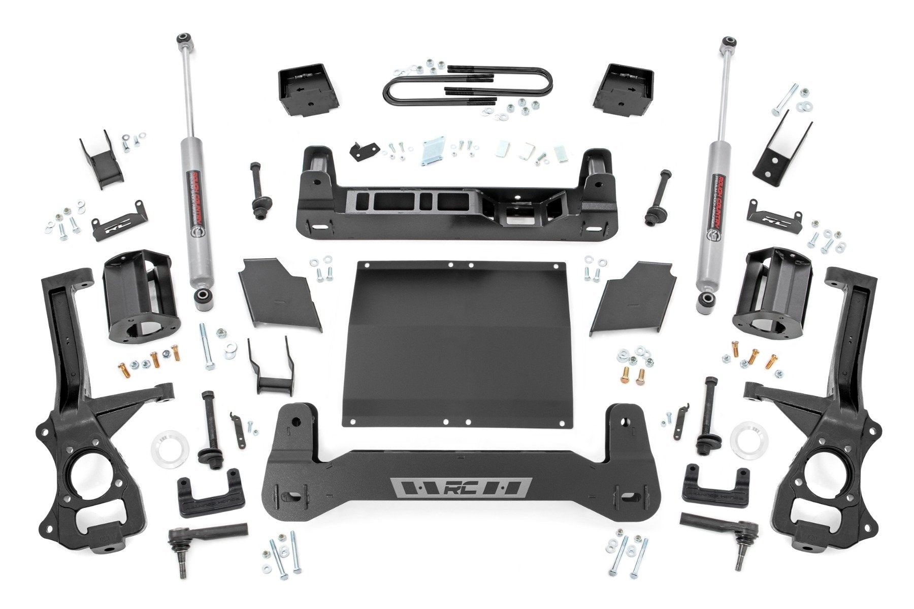 Rough Country 6" Lift Mono Leaf Rear Diesel Chevy Silverado 1500 4wd 2025 21630D_A