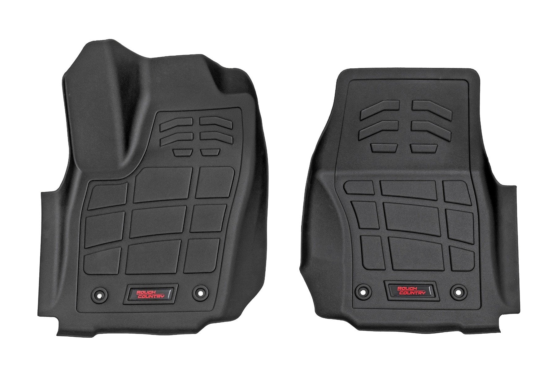 Rough Country Sure-Fit Floor Mats | Front | Double Cab | for Toyota Tacoma 2WD/4WD (2024-2026) SM71223_A