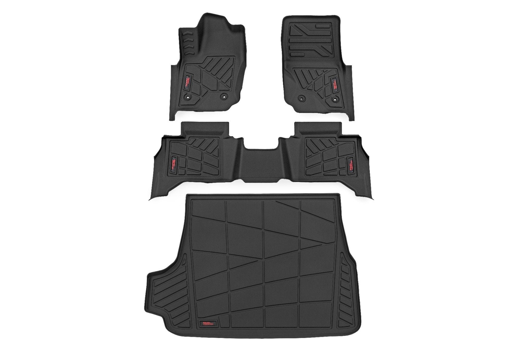 Rough Country Sure-Fit Floor Mats Front & Rear & Cargo for Toyota 4Runner 2025 SM71325