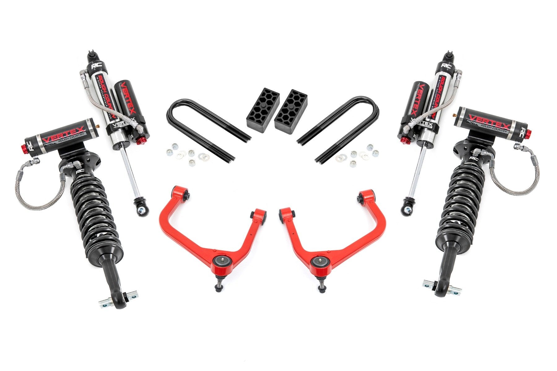 Rough Country 3.5" Lift Kit | Vertex | Red | Chevy Silverado 1500 2025 110450RED -1