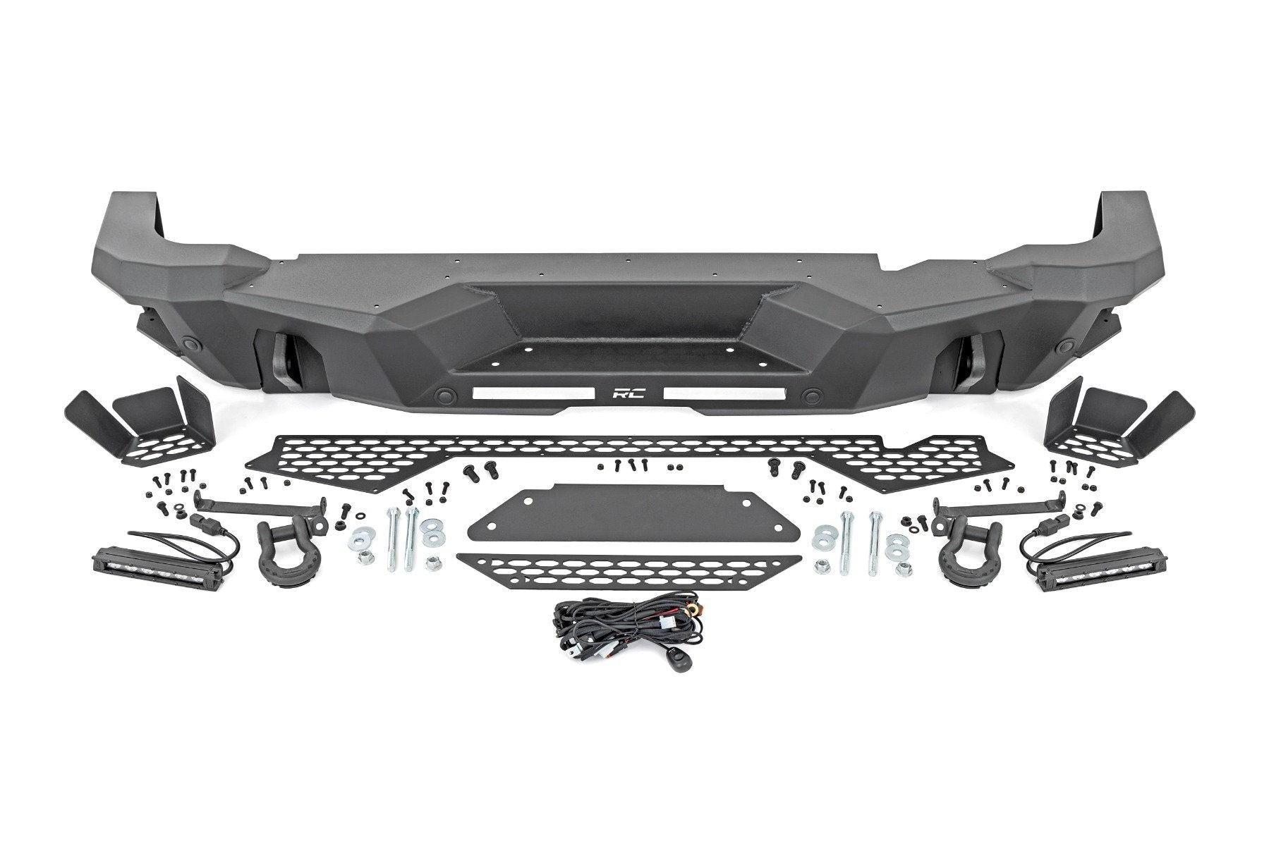 Rough Country Rear Bumper Black Series LED 6" Pair Slim Line Ford Bronco 51091