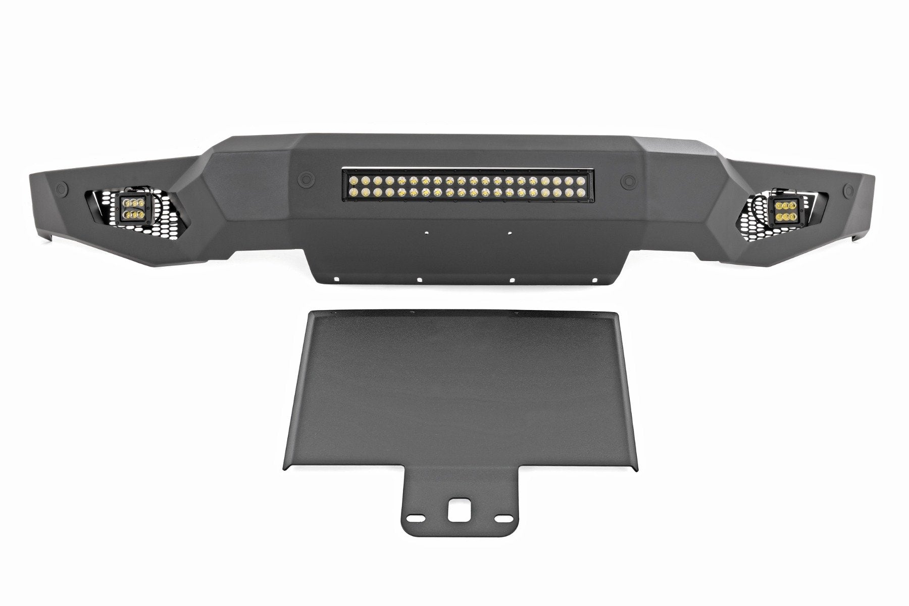 Rough Country High Clearance Bumper LED Lights & Skid Plate Ford F-150 21-22 10809A