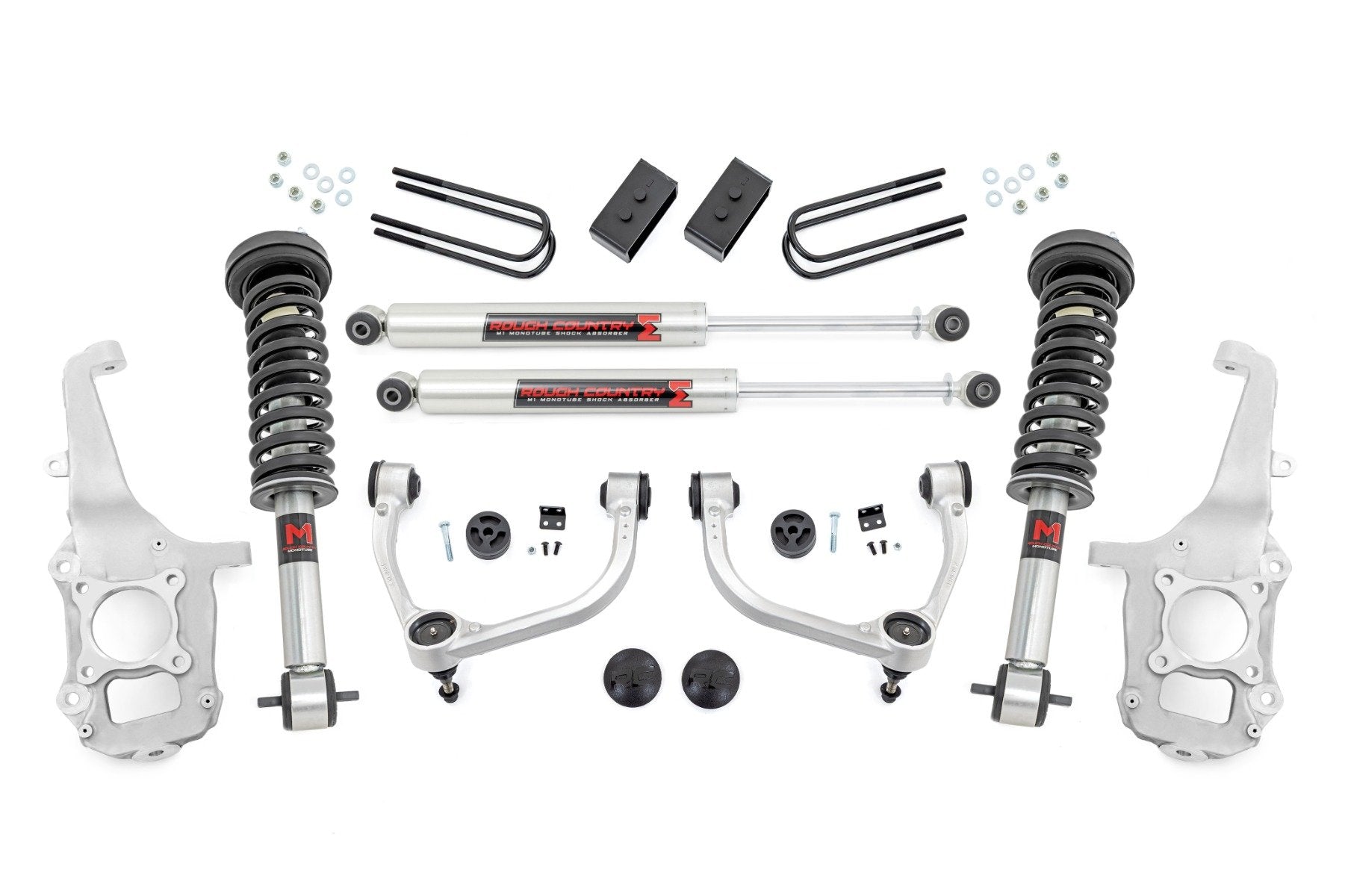 Rough Country 4" Lift Kit | Forged UCA | M1/M1 | No Cut | for Ford F-150 4WD (2021-2025)