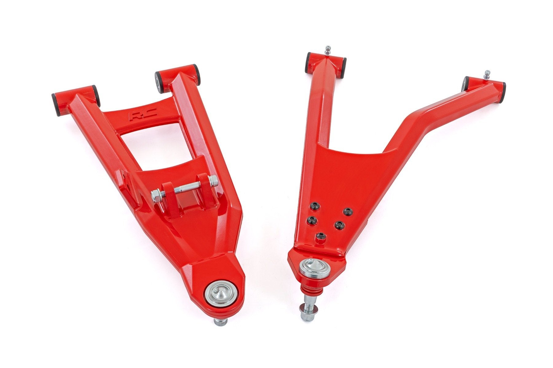 Rough Country Red Aluminum Control Arms 2" Forward Offset Polaris Ranger 21-24 93174RED