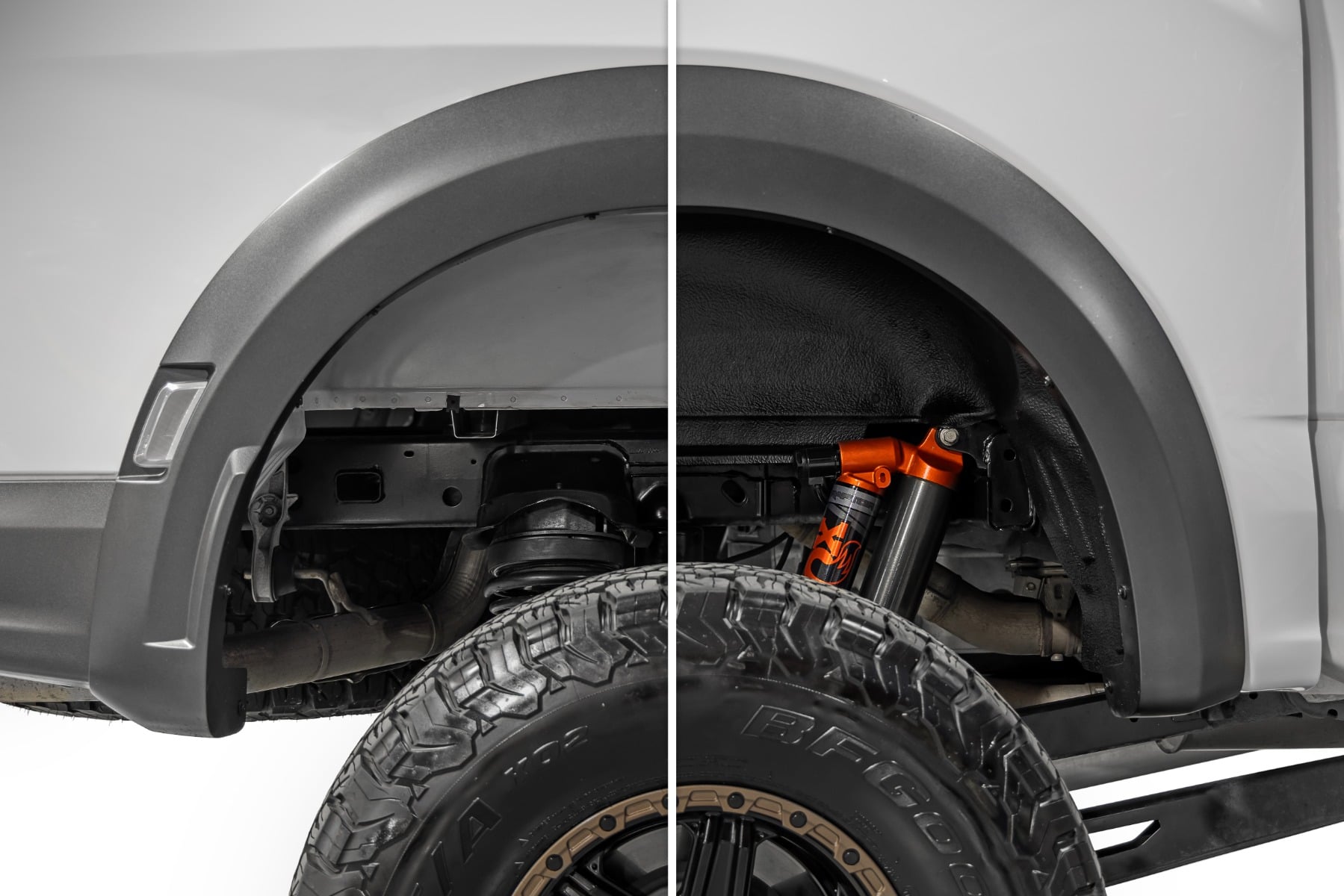 Rough Country Rear Wheel Well Liners | for Ford F-150 Raptor 4WD (2021-2026) 4523A
