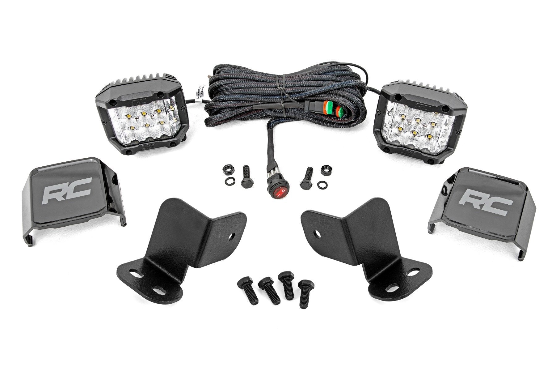 Rough Country LED Kit Rear Mount 3" Chrome Pair Wide Angle Segway 570 F 93215