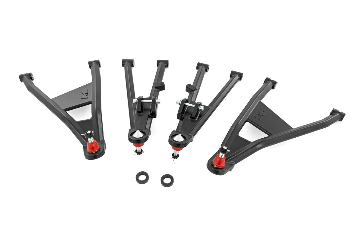 Rough Country High Clearance Control Arms w/ 2" Offset for Honda Pioneer 1000-6 92093BLK