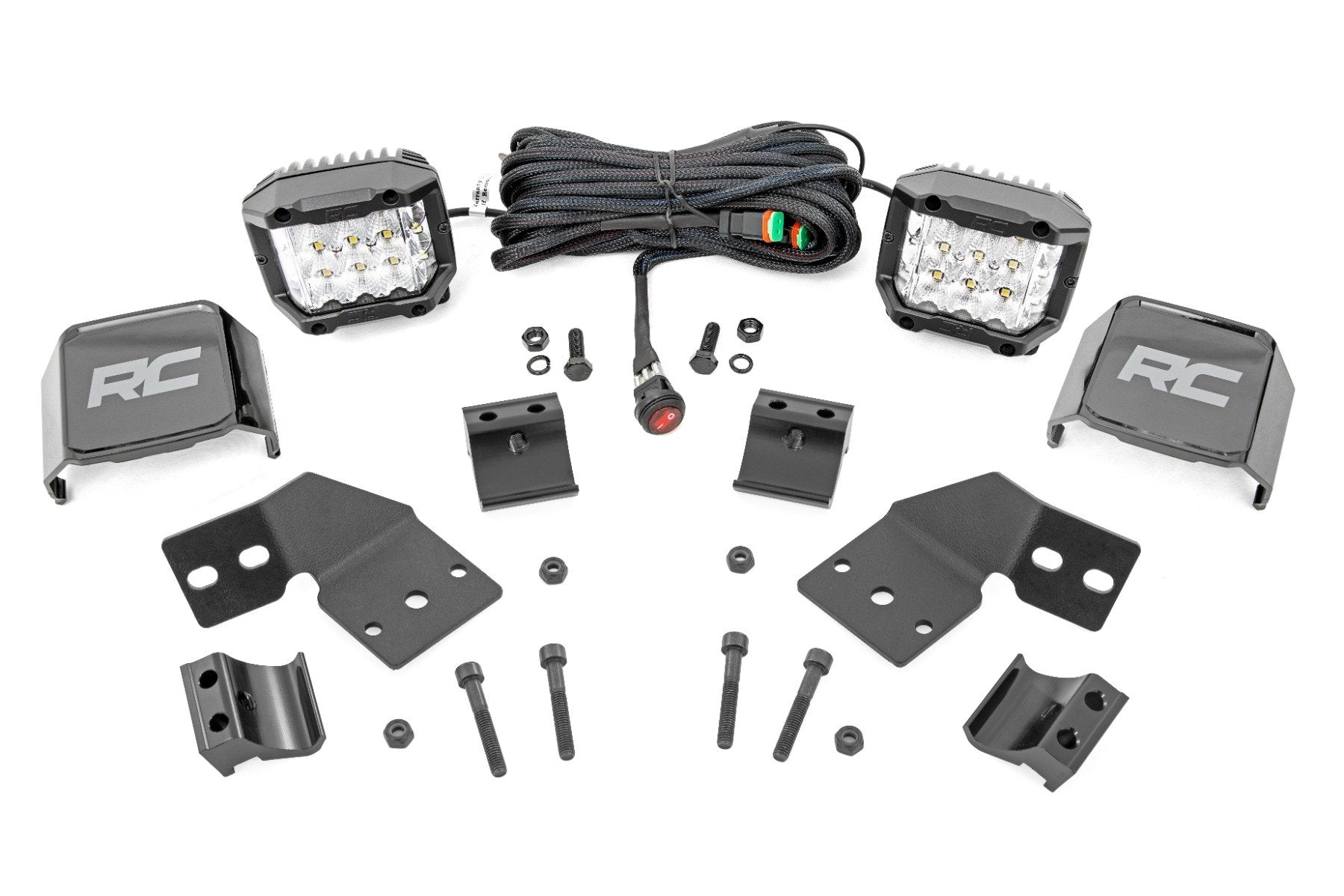 Rough Country LED Kit Front 3" Chrome Pair Wide Angle Polaris XPEDITION ADV 5 93304