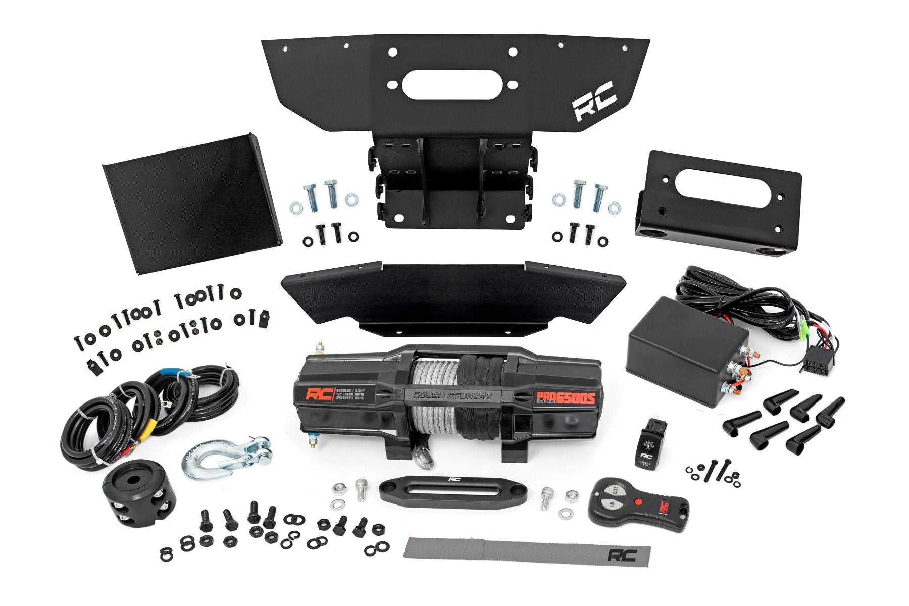Rough Country Winch Mount | Front | RS6500S | Polaris RZR XP1000-4 (2024) 93206