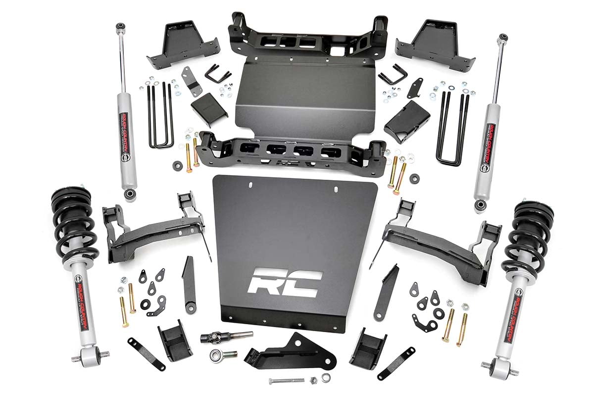 Rough Country 7in GM Lift Kit Lifted Struts 14-18 1500 PU 4wd Aluminum 29833
