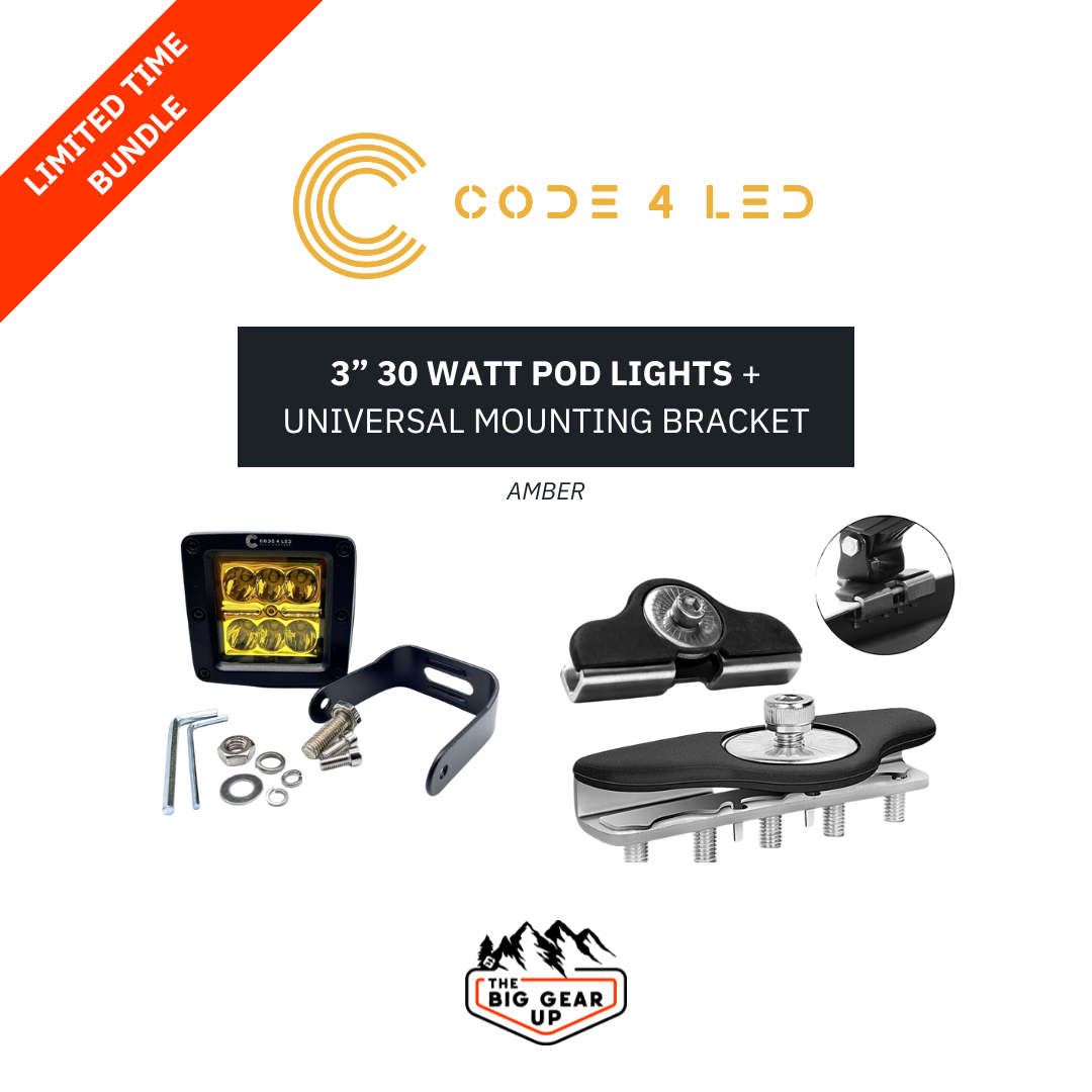 CODE 4 | 3" Square Pod Light Bundle (Amber)