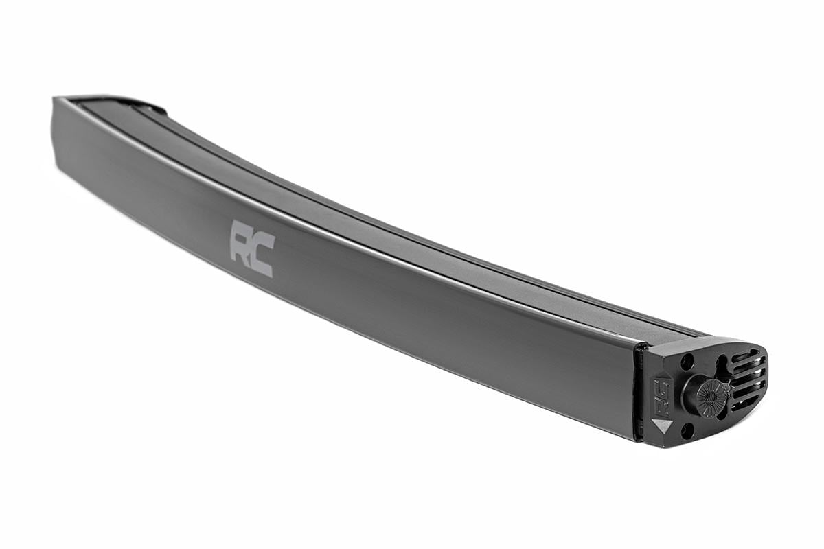 Rough Country 30" Curved Cree LED Light Bar-Single Row Blk Series Cool White DRL 72730BLDRL
