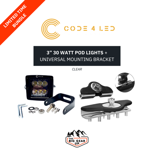 CODE 4 | 3" Square Pod Light Bundle (Clear)