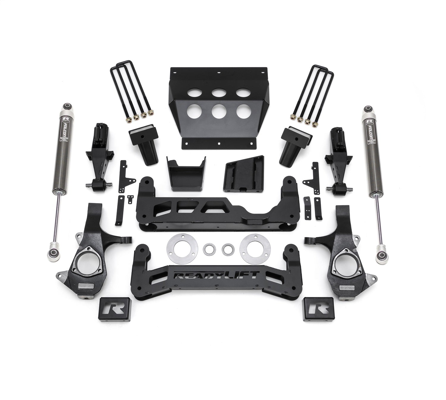 ReadyLift 7" Lift Kit Falcon 1.1 Shocks Chevy GMC Silverado Sierra 14-16 W/Alum -1