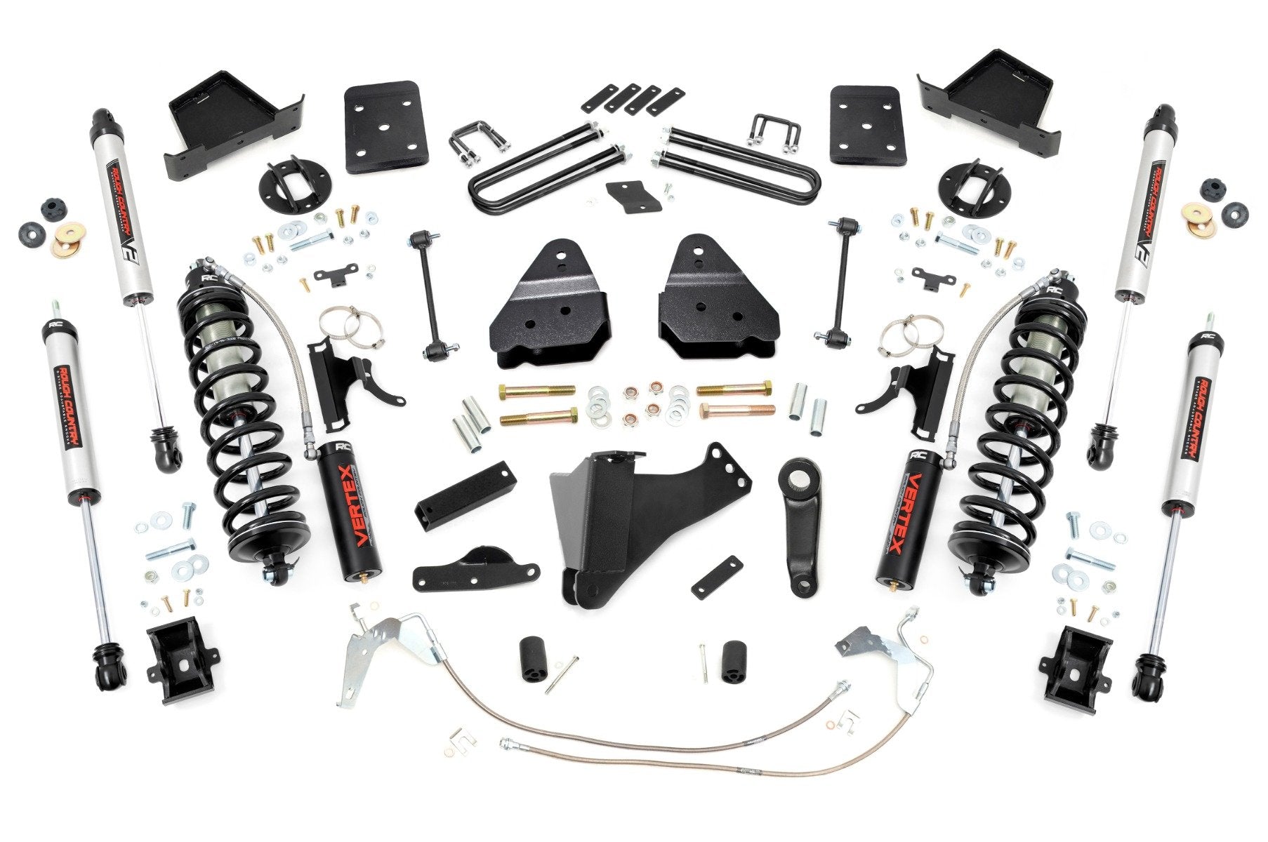 Rough Country 4.5" Lift Kit W/O Overloads C/O V2 for Ford Super Duty 08-10 47858