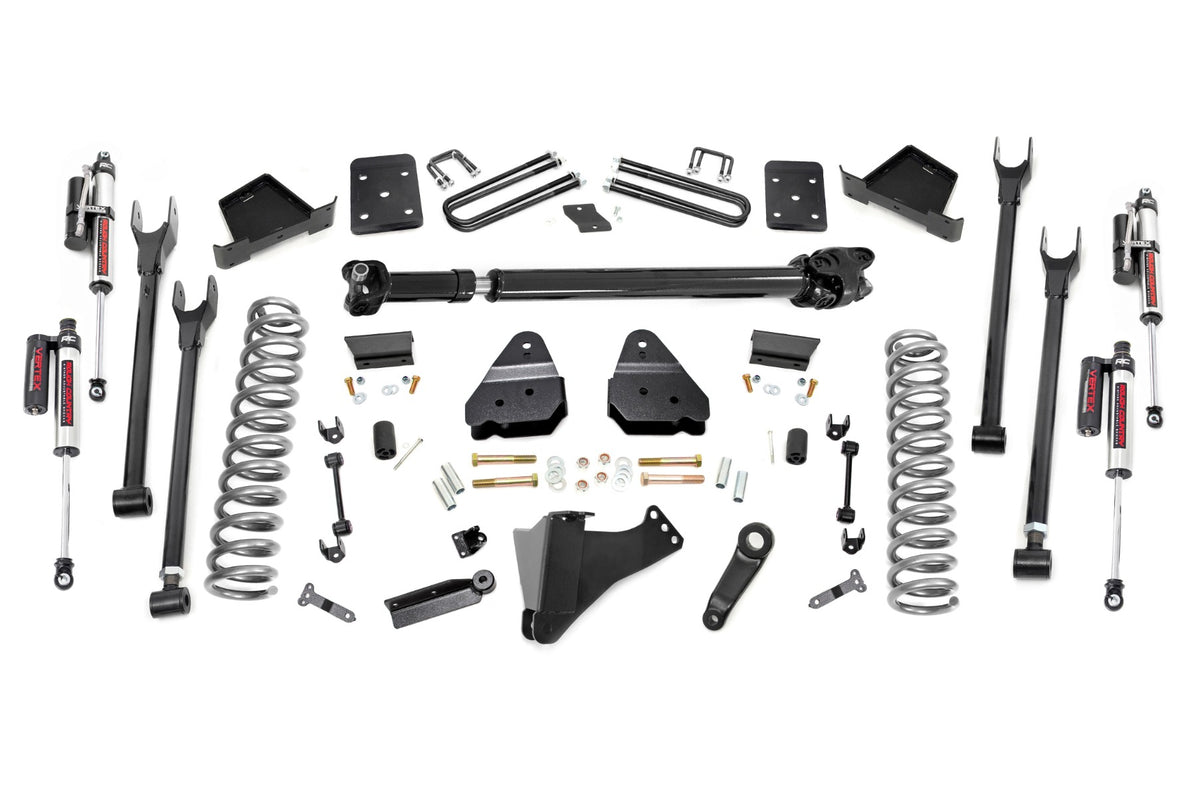 Rough Country 6" 4-Link Lift Kit w/ Front Driveshaft for Ford F250/350 17-22 4wd Diesel 56021
