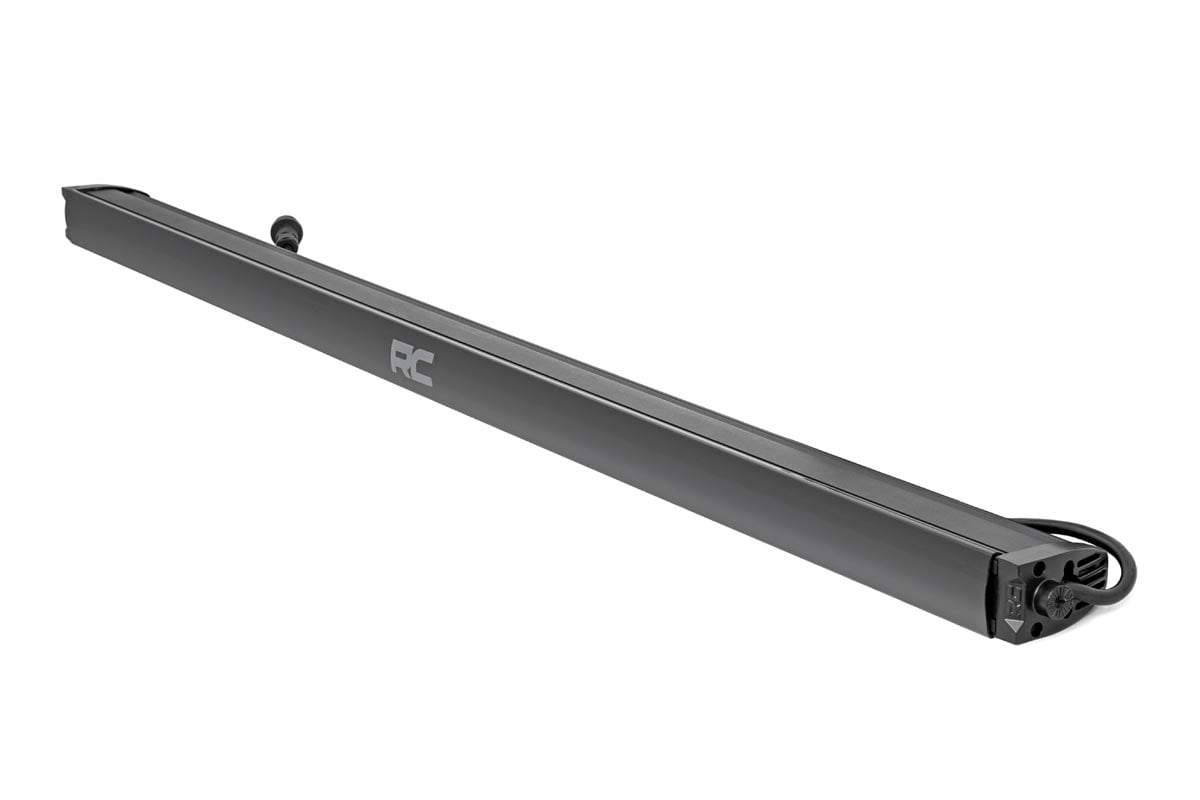 Rough Country 50" Cree LED Light Bar-Single Row Blk Series Cool White DRL 70750BLDRL