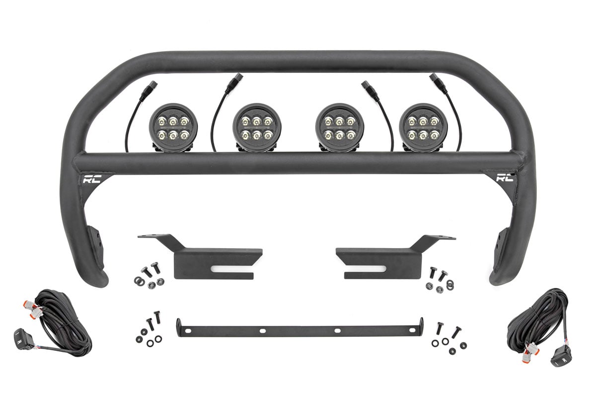 Rough Country Nudge Bar 3.5" Round Led x4 Ford Bronco 4WD 2021-2023 51039