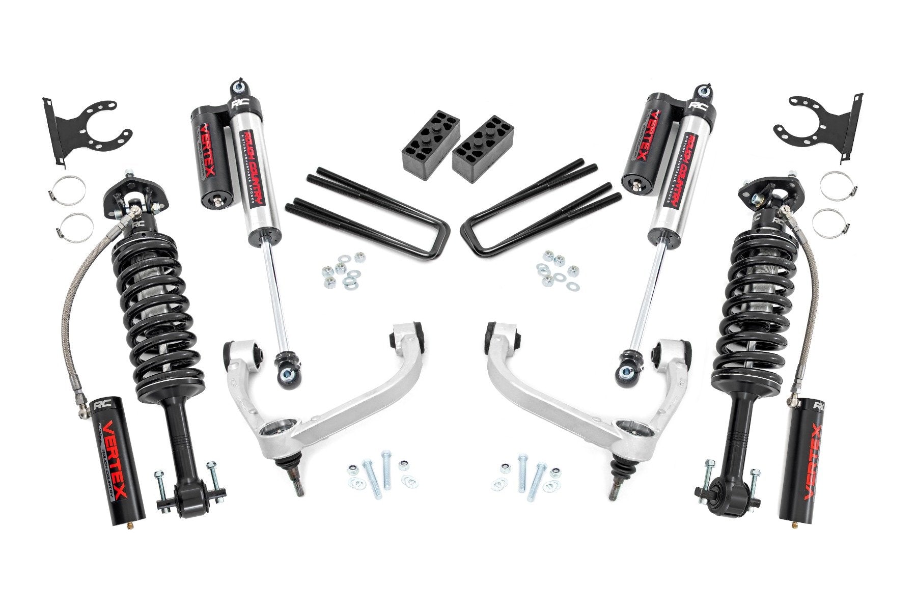 Rough Country 3in Bolt-On Arm Lift Kit w/ Vertex Fits Ford 14-20 F-150 4wd 54550