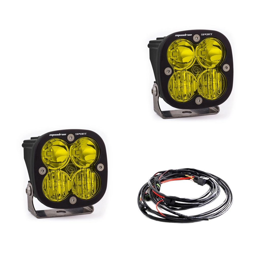 Squadron Sport Black LED Light Pod Pair (Driving/Combo, Amber) -1