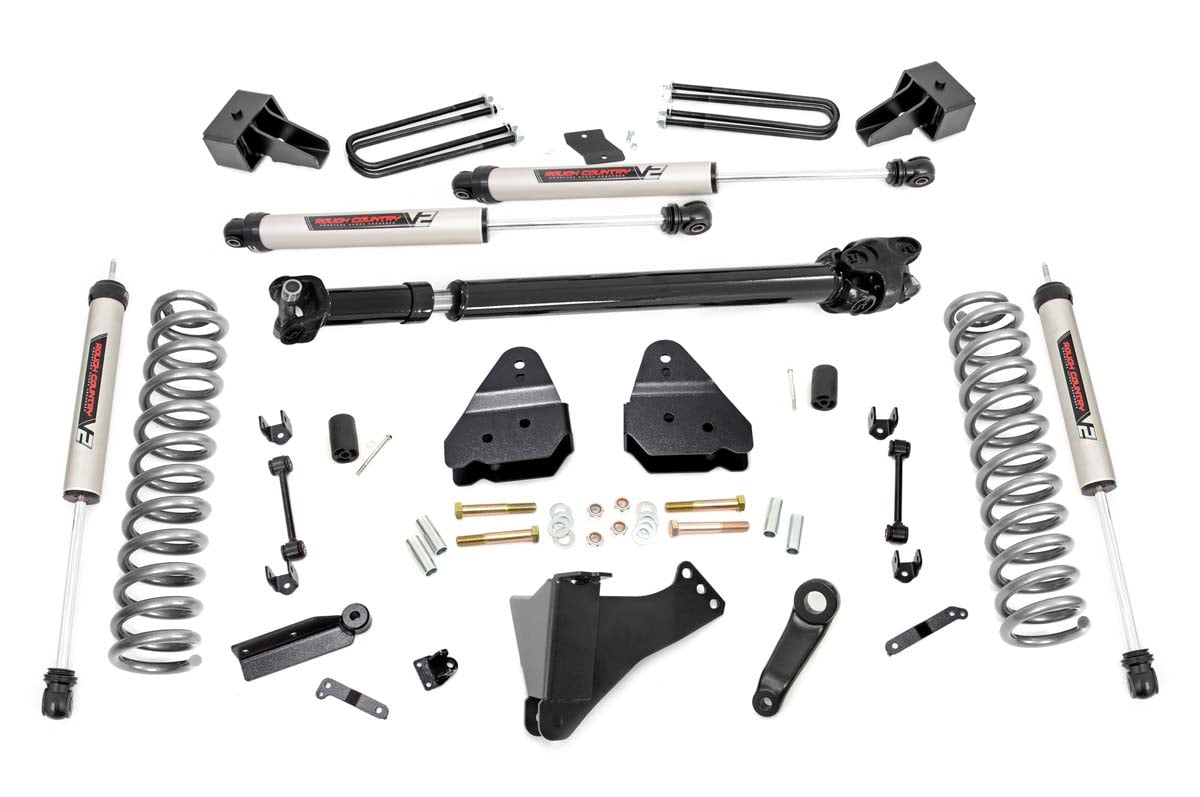 Rough Country 4.5" for Ford Lift V2 Shocks Driveshaft 17+ F350/450 Diesel Dually 55971