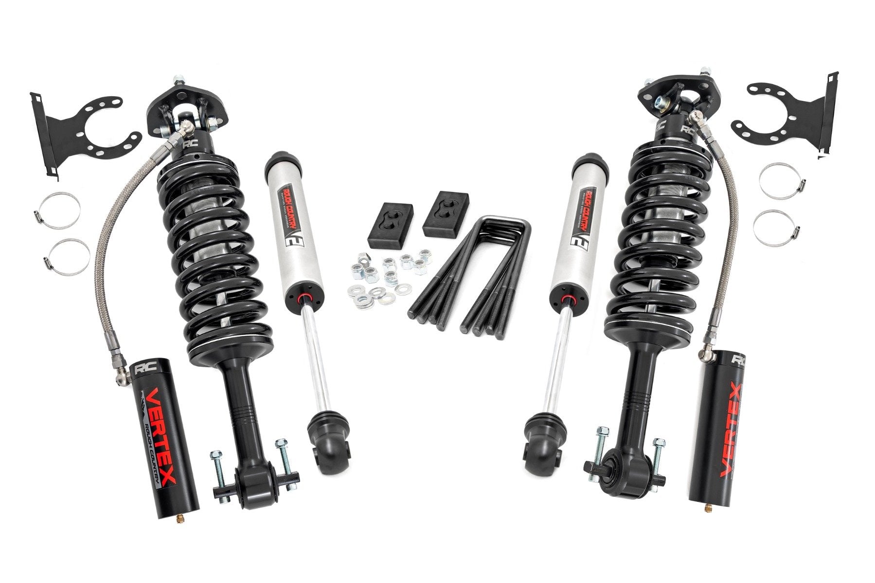 Rough Country 2" Fits Ford F-150 14-20 Leveling Lift Kit w/ Vertex and V2 Shocks 56957