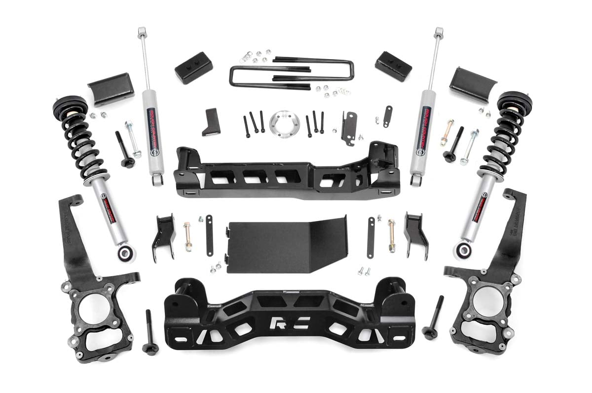 Rough Country 4in for Ford Suspension Lift Kit Lifted N3 Struts 11-13 F-150 4wd 57432