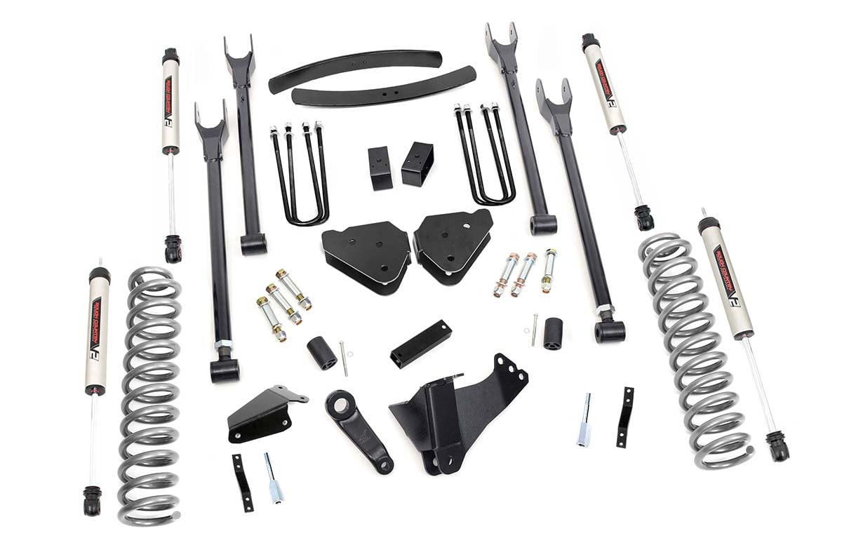 Rough Country 6in for Ford 4-Link Suspension Lift Kit w/V2 Shock 05-07 F-250/350 57870