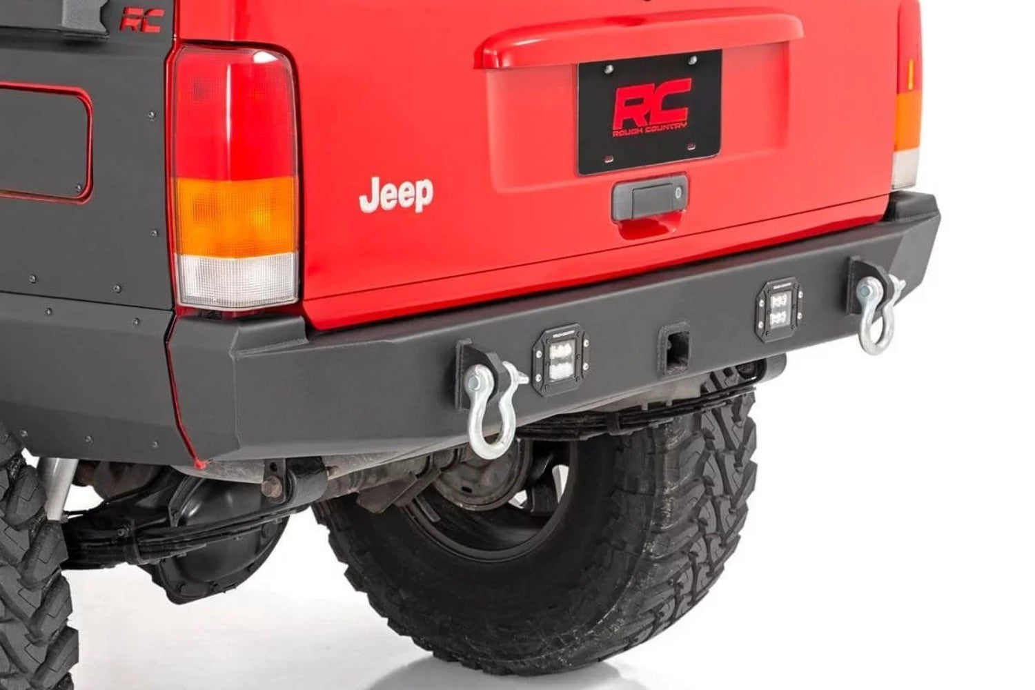 Rear LED Bumper w/ D-Rings Jeep Cherokee XJ 84-01