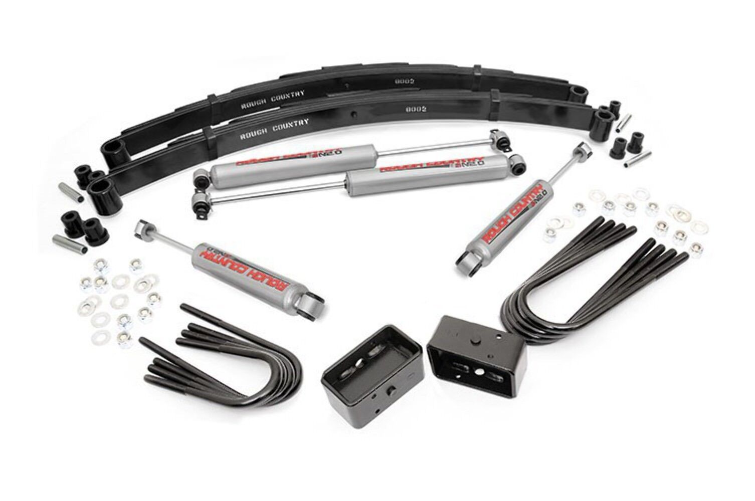 Rough Country Chevy GMC 1/2 Ton 2" Suspension Lift Kit 77-87 52" Rr Springs 4WD -1