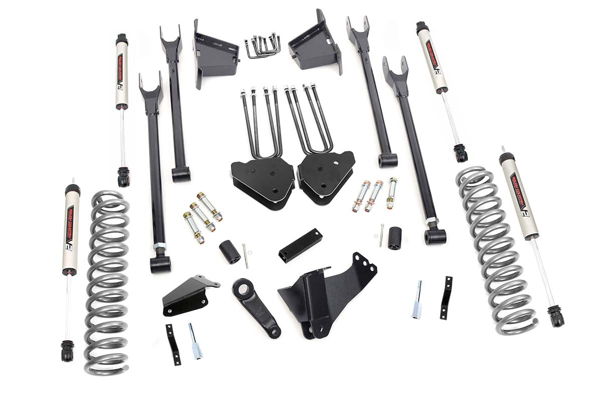 Rough Country 8in for Ford 4-Link Lift Kit w/V2 Shocks 05-07 F-250/350 Diesel 59170