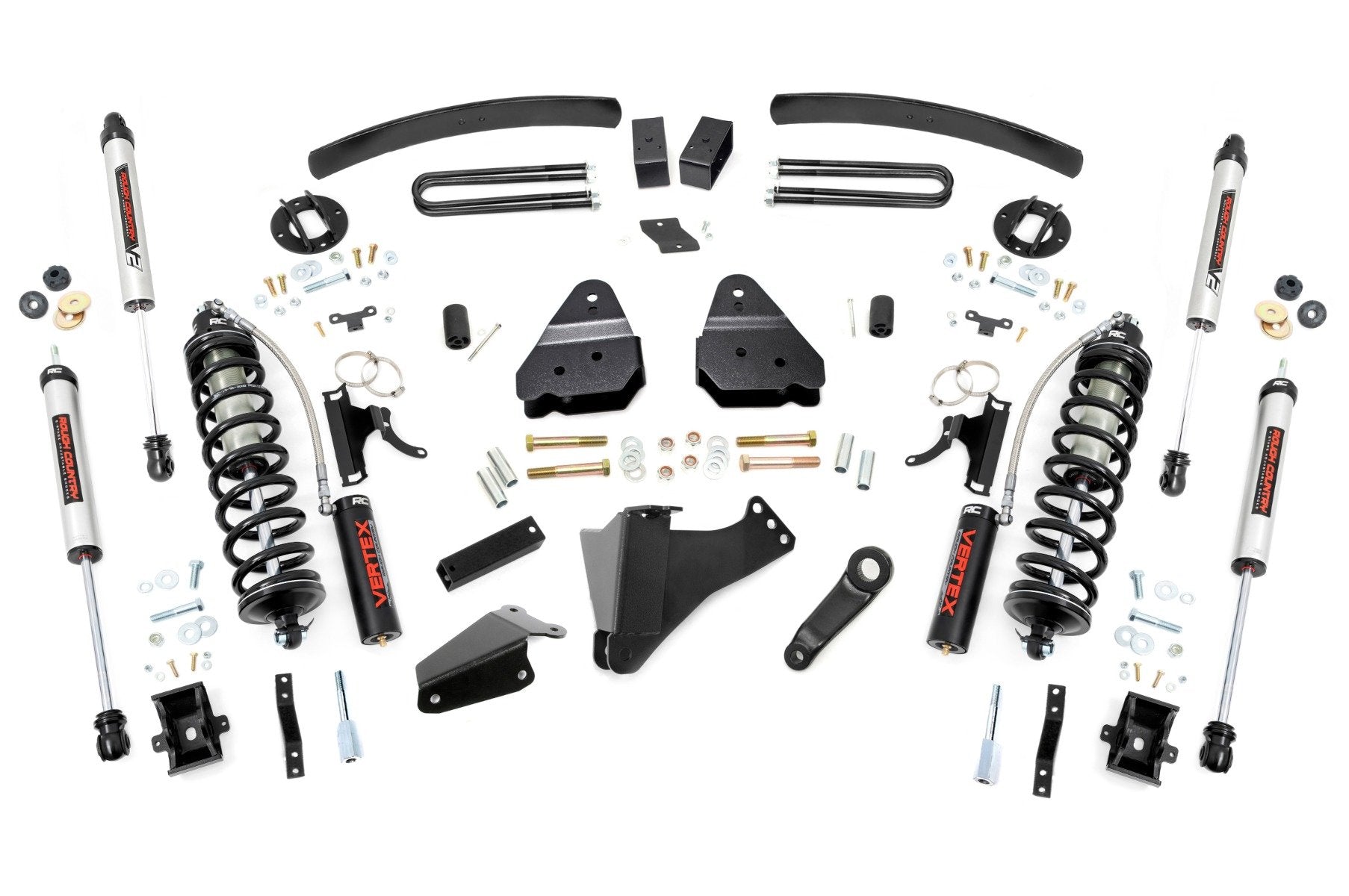 Rough Country 6" Lift Kit Gas Coilover w/V2 for Ford Super Duty 4wd 05-07 59658
