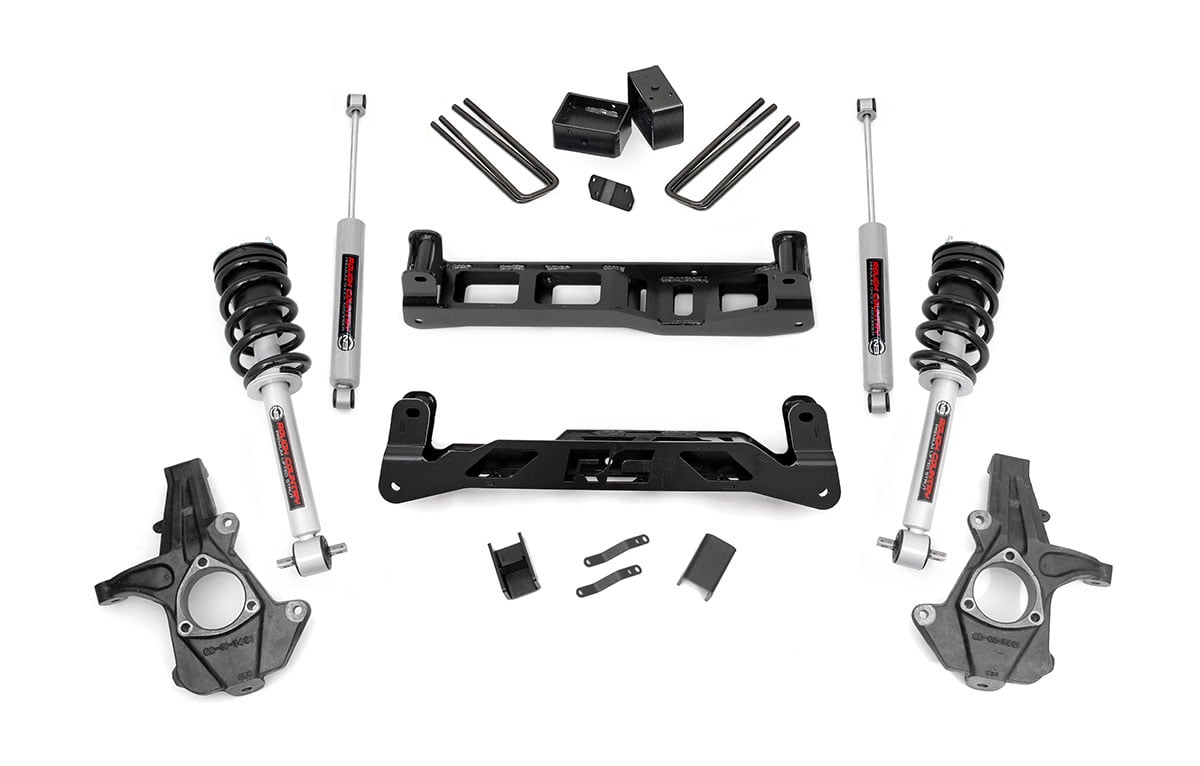 Rough Country 5in GM Lift Kit w/N3 Shocks & Struts 14-17 1500 PU 2WD Cast Steel 24733