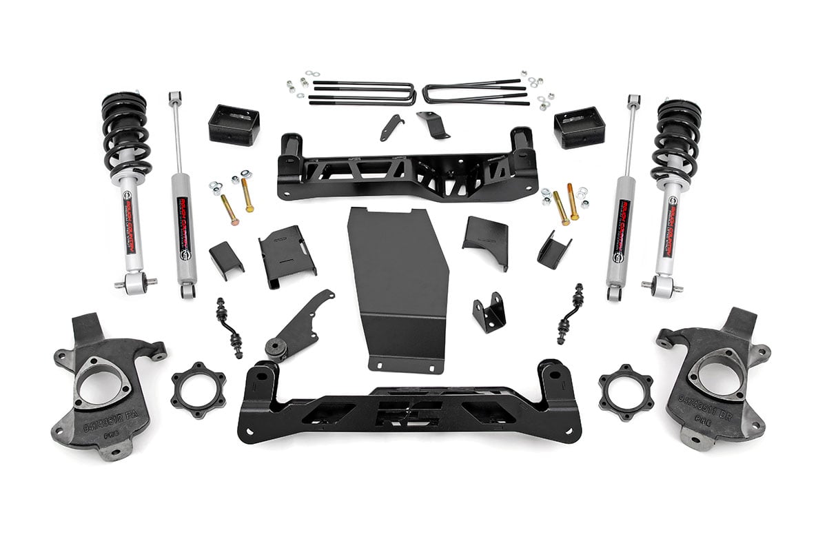 Rough Country Chevy GMC 1500 Pickup 5" Lift Kit w/ Struts 14-18 4wd Alum Arms 22434
