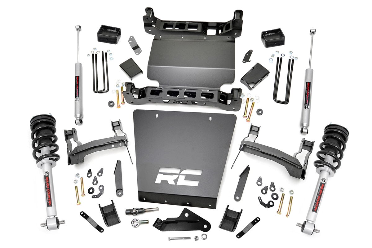 Rough Country 5in GM Suspension Lift Kit w/N3 Shocks & Struts 14-18 1500 PU 4wd 29133