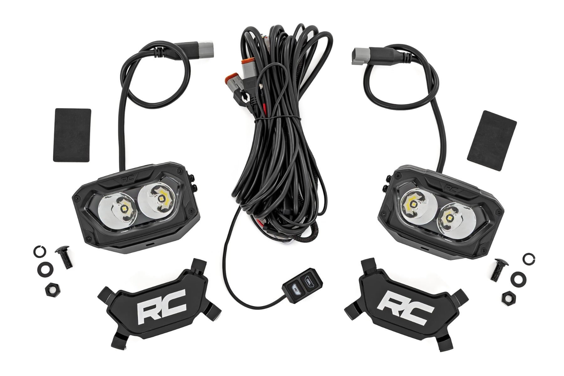 Rough Country 5" Light Pods White/Amber DRL Spot Pair 70117