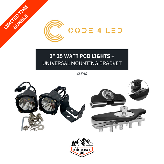 CODE 4 | 3" Round Pod Light Bundle (Clear)