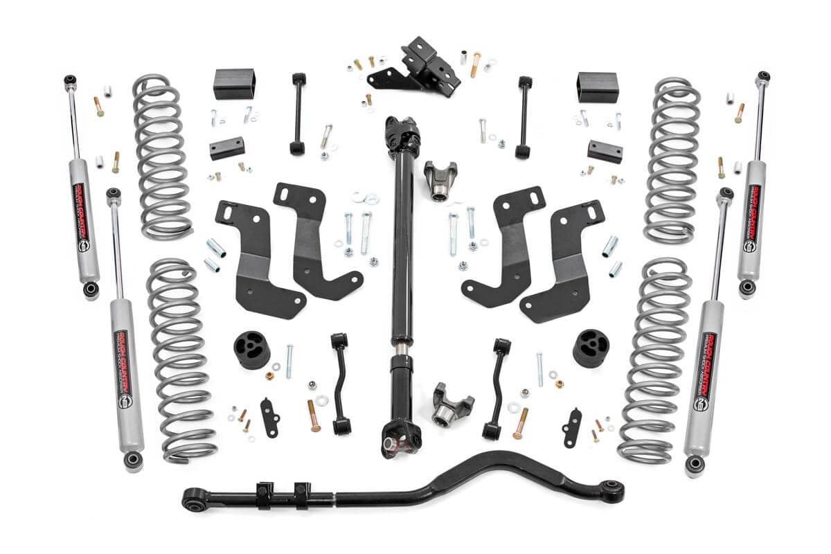 Rough Country 3.5" Lift Kit Stage2 Coils Ctrl Arm Drop 18-20 for Wrangler JL2dr 62730