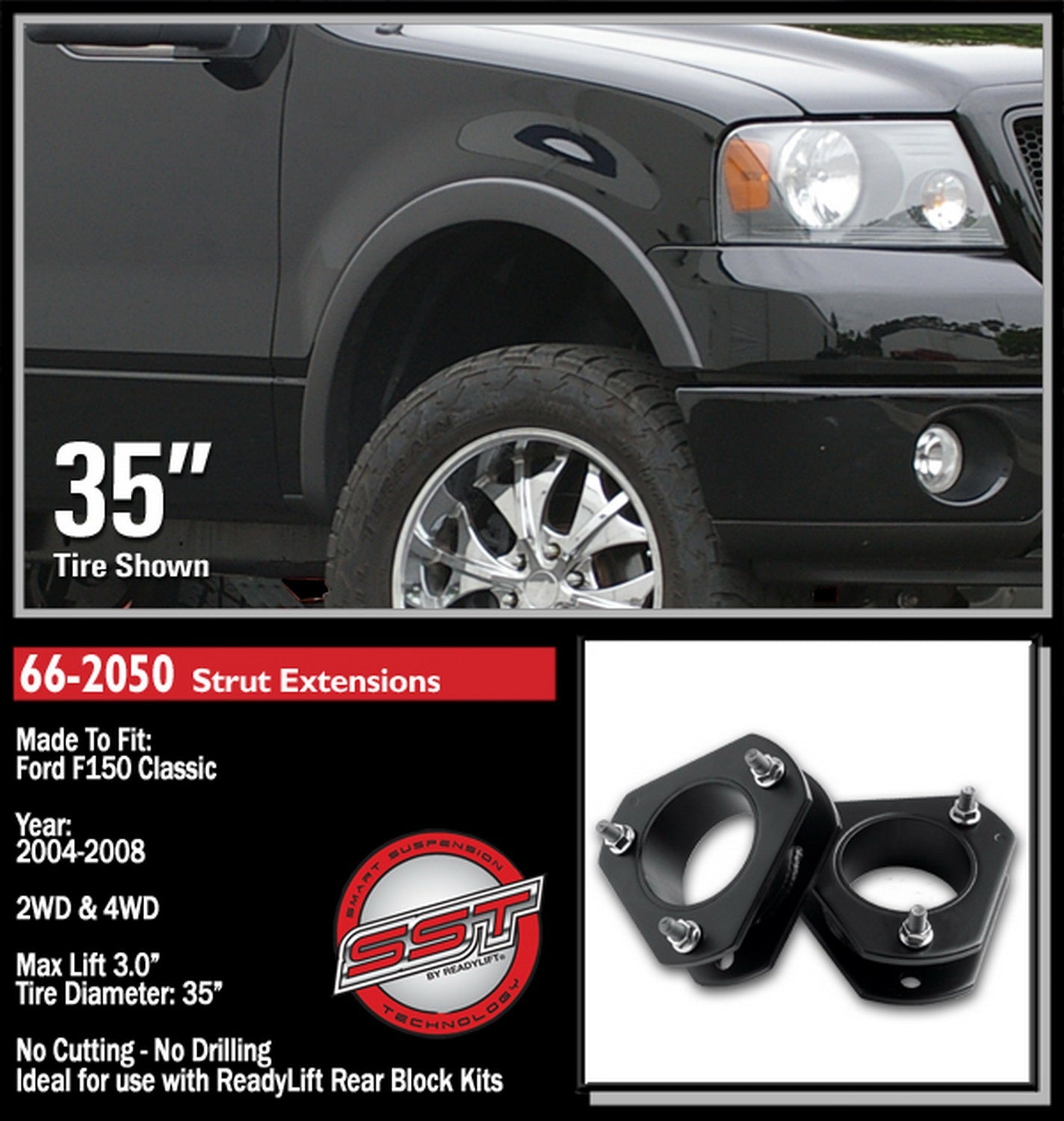 ReadyLift 3" Leveling Kit for Ford F-150 2009MY-UP 4WD NOT Compatible 2004-2014 -2