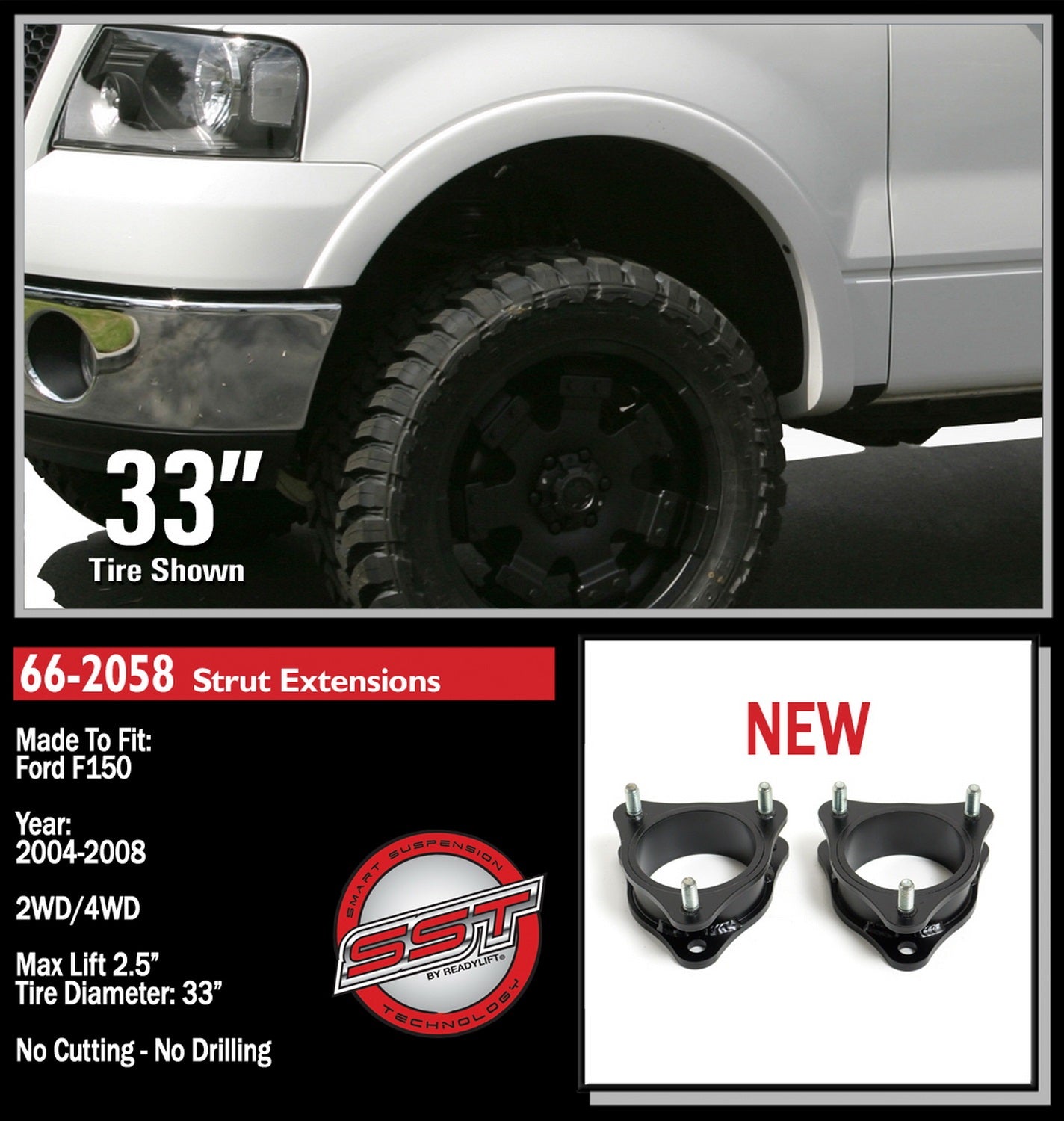 ReadyLift 2.5" Front Leveling for Ford F-150, Mark LT 2004-2014 -2