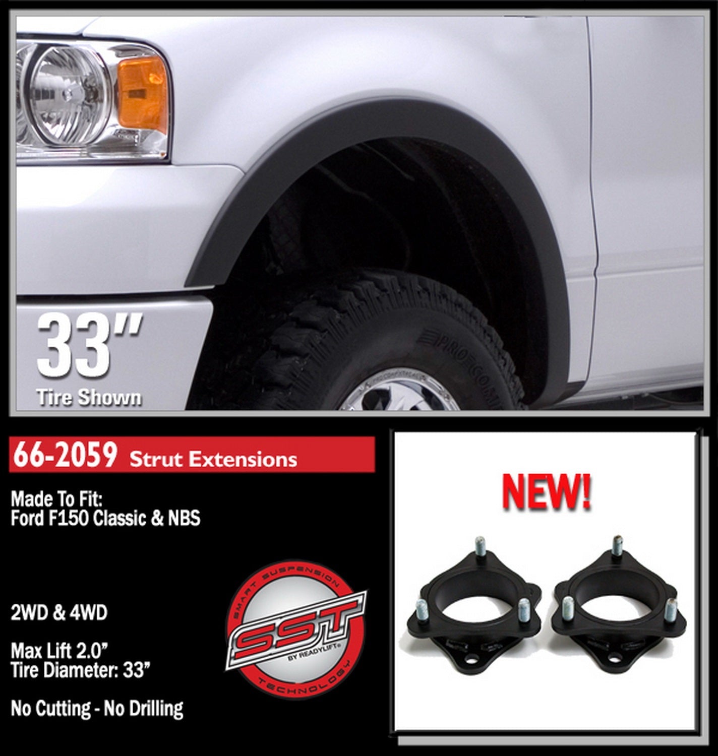 ReadyLift 2.0" Front Leveling for Ford F-150, Mark LT 2004-2014 -2