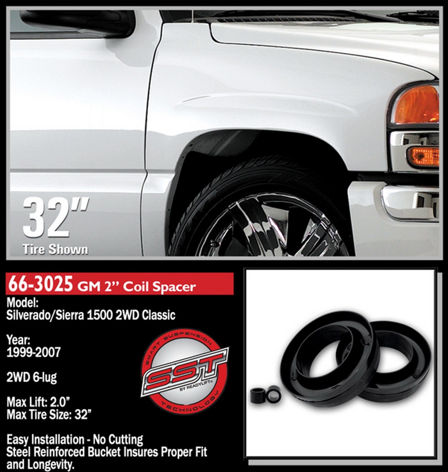 ReadyLift 2" Front Leveling Kit Chevy GMC Silverado Sierra 2WD 1999-2007 -3