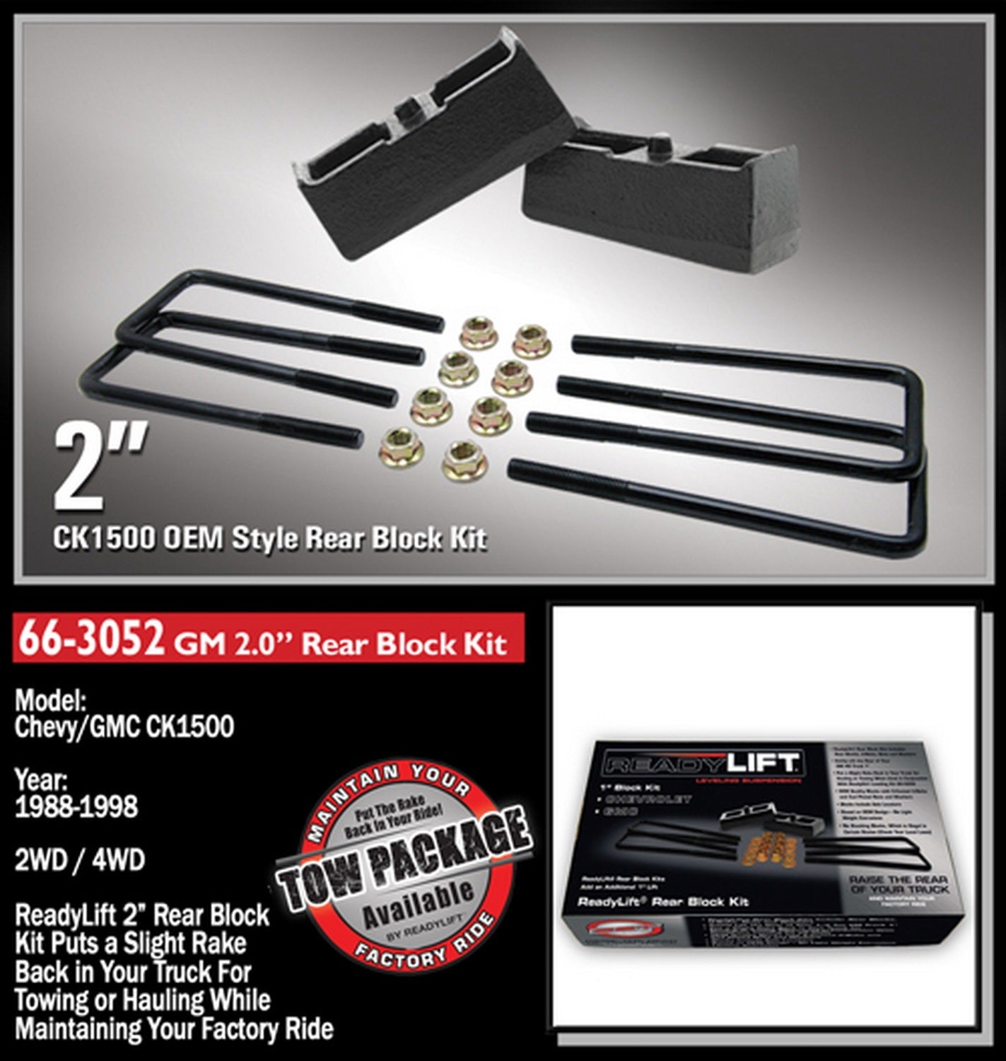 ReadyLift 2" Rear Block Kit GM Truck -2