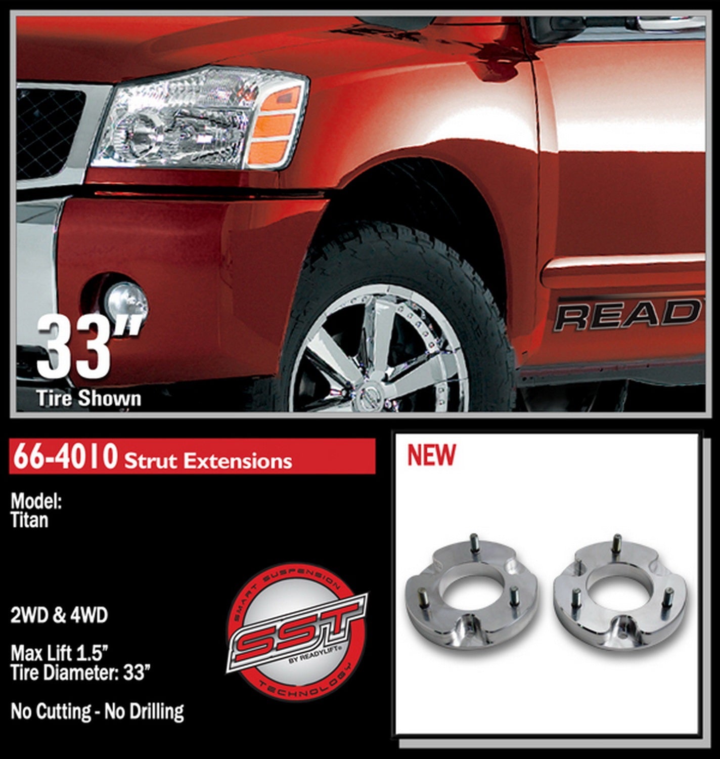 ReadyLift 1.5" Front Leveling Kit for Nissan Titan Armada 2004-2013 -2