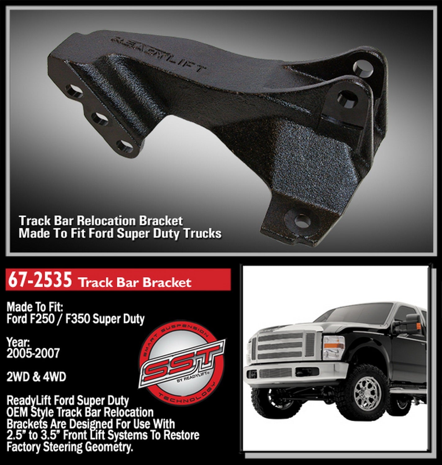 ReadyLift Track Bar Bracket for Ford SuperDuty F250 F350 4WD 2005-2007 -2