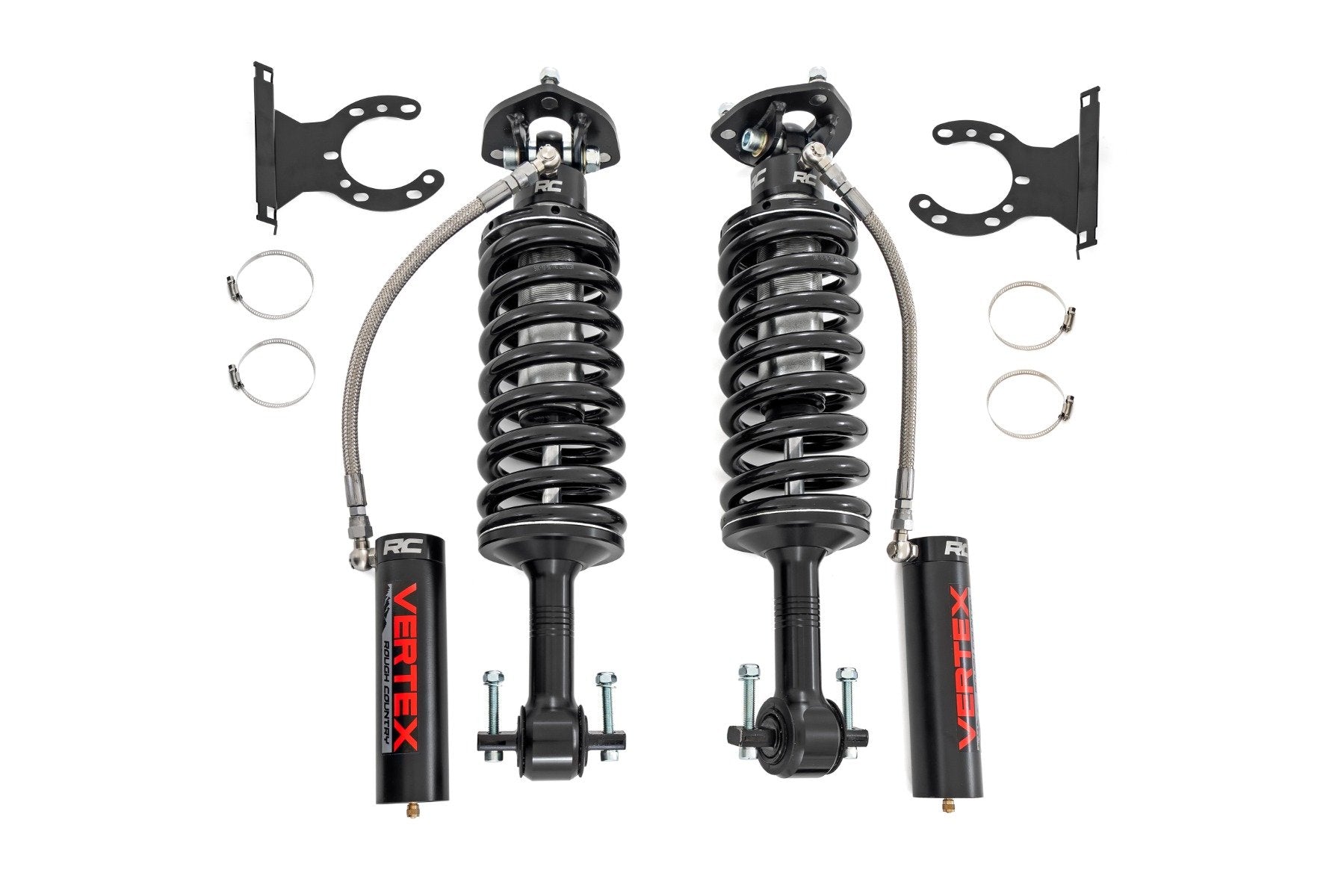 Rough Country 2in Ford F Adjustable Vertex Coilover Leveling Kit 14-20 F-150 689012